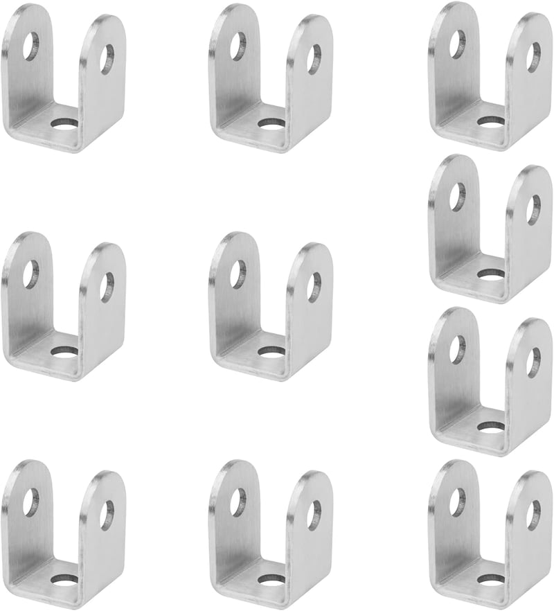 TSSS 10 db U konzol 1 colos panelhez 304 rozsdamentes acél kefélt felülettel szerelési rögzítő 2,8 mm tartóvastagság
