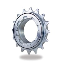 Pinion single speed TSTRAUM cu roată liberă 16T - 1/2" x 1/8", piesă de schimb cu filet pentru bicicletă, argintiu 1
