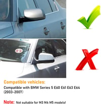 TTCR-II BMW 5-ös E60 E61 6-os E63 E64 tükörház fedél fényes fekete 2003-2007 3