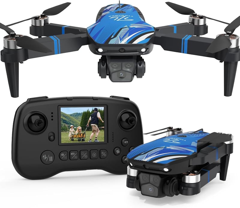 Dronă TTROARDS 4K cu ecran LCD de 2,8 inchi, motor fără perii, flux optic, evitare a obstacolelor la 270 de grade, sub 249 g pentru începători