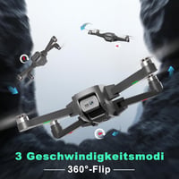 TTROARDS Összecsukható Drón 1080P HD Kamerával - Kefementes Motor, 40 km/h Sebesség, Szélvédelem, Távirányítós Quadcopter Kezdőknek és Halad 6
