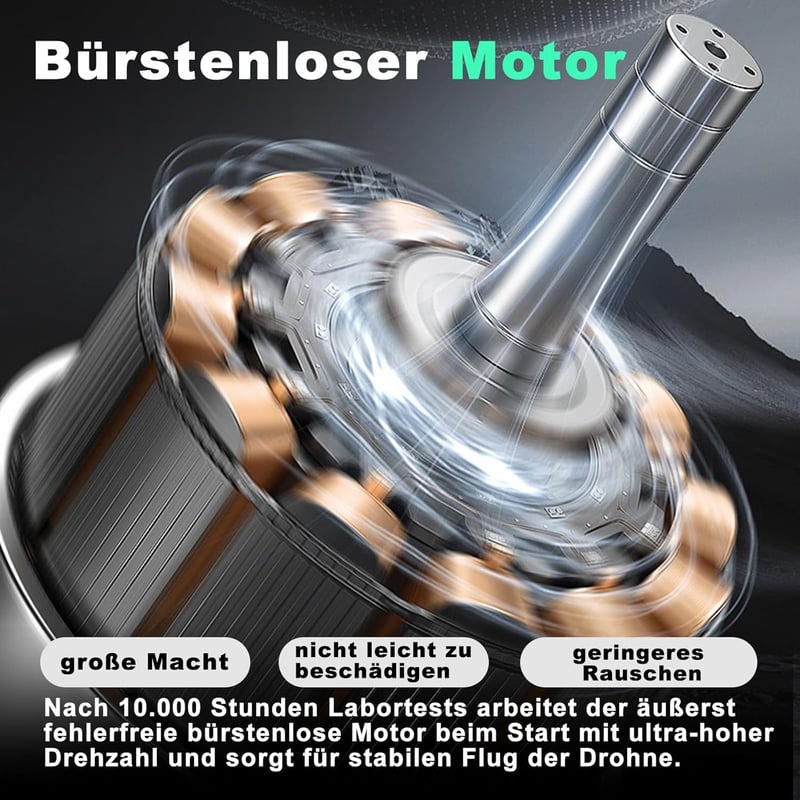 TTROARDS Összecsukható Drón 1080P HD Kamerával - Kefementes Motor, 40 km/h Sebesség, Szélvédelem, Távirányítós Quadcopter Kezdőknek és Halad