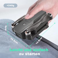 TTROARDS Összecsukható Drón 1080P HD Kamerával - Kefementes Motor, 40 km/h Sebesség, Szélvédelem, Távirányítós Quadcopter Kezdőknek és Halad 7