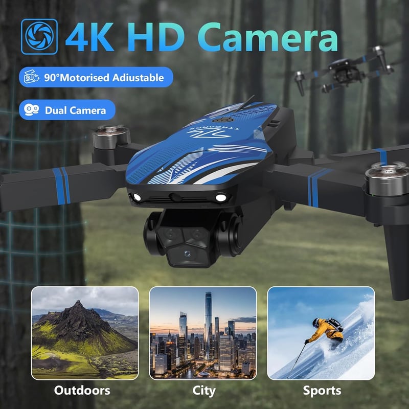 TTROARDS TT19LCD 4K kamera drón FPV LCD kijelzővel felnőtteknek