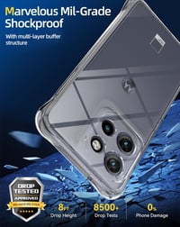 TTSWJBD Átlátszó Telefontok Nyakpánttal Motorola Moto Edge 50 Neo - Levehető Zsinórral, Képernyővédővel, Állítható Hosszúságú Nyakbaakasztha 4
