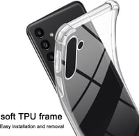 TTSWJBD Samsung Galaxy A34 5G Átlátszó Szilikon Tok Nyakpánttal - Rózsaszín Telefontok Levehető Zsinórral és Képernyővédővel 3