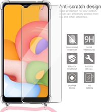 TTSWJBD Samsung Galaxy A34 5G Átlátszó Szilikon Tok Nyakpánttal - Rózsaszín Telefontok Levehető Zsinórral és Képernyővédővel 4