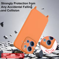 Puzdro TTSWJBD pre Xiaomi Redmi 14C s náhrdelníkom a ochranným tvrdeným sklom, čierny, nárazuvzdorný priehľadný silikónový zadný kryt s odnímateľnou šnúrkou 4