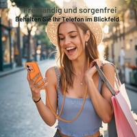 Puzdro TTSWJBD pre Xiaomi Redmi 14C s náhrdelníkom a ochranným tvrdeným sklom, čierny, nárazuvzdorný priehľadný silikónový zadný kryt s odnímateľnou šnúrkou 6