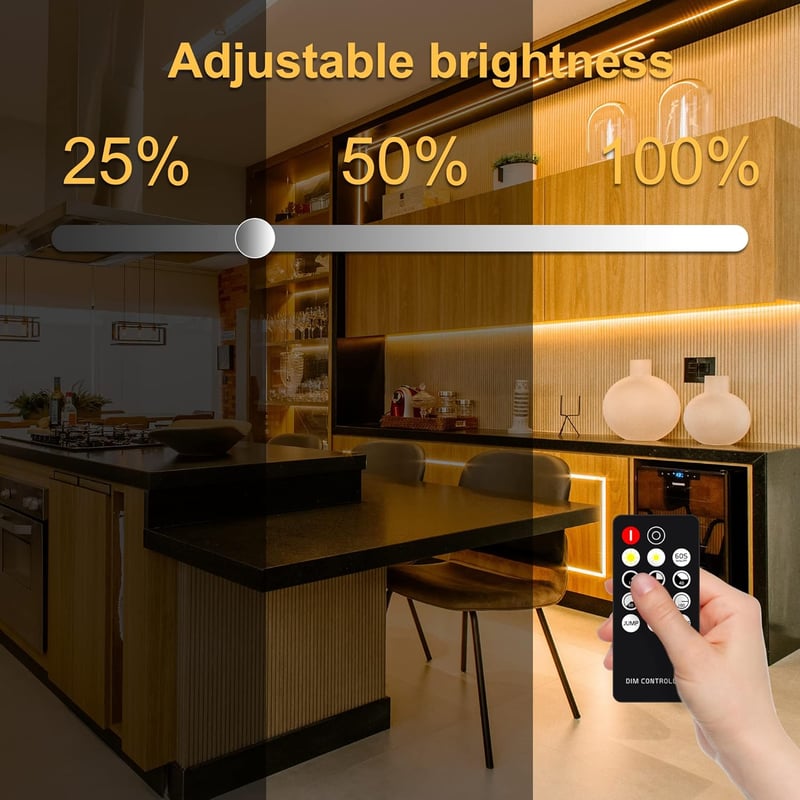 TTWAY COB LED szalag 10m meleg fehér 2700K dimmelhető távirányítóval