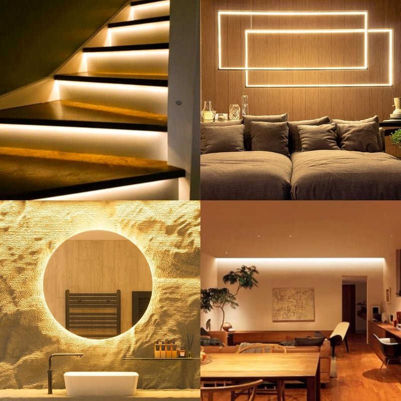 TTWAY COB LED szalag 10m meleg fehér 2700K dimmelhető távirányítóval