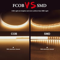 TTWAY COB LED szalag 10m meleg fehér 2700K dimmelhető távirányítóval 5