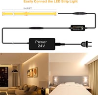 TTWAY COB LED szalag 10m meleg fehér 2700K dimmelhető távirányítóval 3