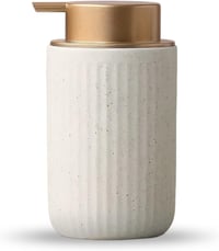 TUAKIMCE Kerámia Szappanadagoló 250ml Matte Beige Konyha Fürdőszoba 1