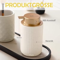 TUAKIMCE Kerámia Szappanadagoló 250ml Matte Beige Konyha Fürdőszoba 2