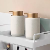 TUAKIMCE Kerámia Szappanadagoló 250ml Matte Beige Konyha Fürdőszoba 6