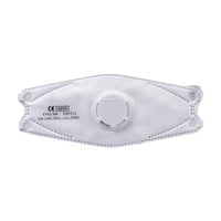 TubeRoo FFP2 respirátor s ventilom, rybí tvar, 10 ks, na veľkú hlavu, protiprachový respirátor s výdychovým ventilom, s hlavovým upevnením, proti jemnému prachu 5