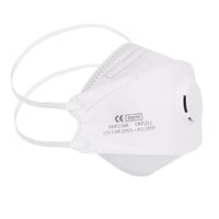 TubeRoo FFP2 respirátor s ventilom, rybí tvar, 10 ks, na veľkú hlavu, protiprachový respirátor s výdychovým ventilom, s hlavovým upevnením, proti jemnému prachu 4