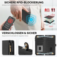 TUCCH Crossbody Wallet puzdro pre iPhone 18 Pro Max / 17 Pro Max (6,9") – čierne, puzdro na telefón v štýle kabelky cez rameno 6