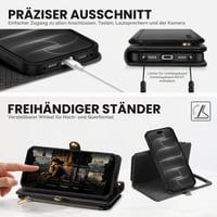 TUCCH Crossbody Wallet puzdro pre iPhone 18 Pro Max / 17 Pro Max (6,9") – čierne, puzdro na telefón v štýle kabelky cez rameno 7