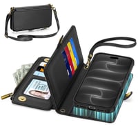 TUCCH Crossbody Wallet puzdro pre iPhone 18 Pro Max / 17 Pro Max (6,9") – čierne, puzdro na telefón v štýle kabelky cez rameno 1