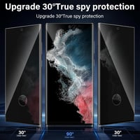 Folie de protecție din sticlă securizată TuFun pentru Samsung Galaxy S22 Ultra 5G, Privacy, 2 bucăți, montare fără bule, 9H, sticlă anti-spionaj 2
