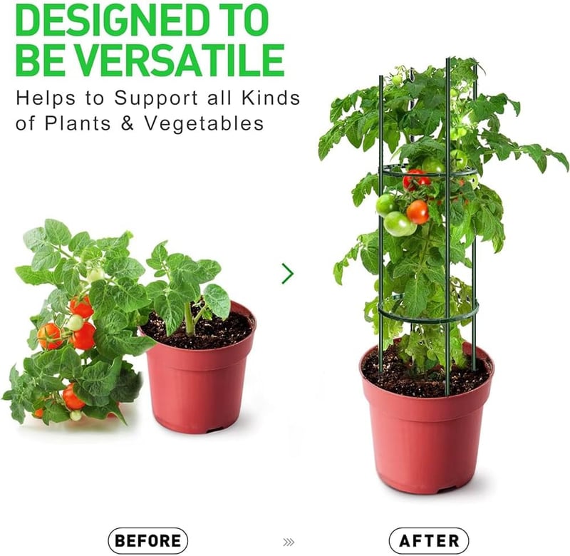 TUIBEIDAMAI 141 Részes Paradicsom és Uborka Támasz Állítható Magassággal Kerti Növénytartó