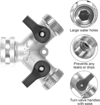 TUIBEIDAMAI 2-utas 3/4" vízelosztó sárgarézből - Mosógép, mosogatógép, kerti locsoló csatlakozó adapter elzáró golyóscsappal 3