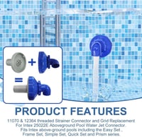 TUIBEIDAMAI 360° Forgó Medence Befúvó Nozzle Intex Bestway Kompatibilis 6