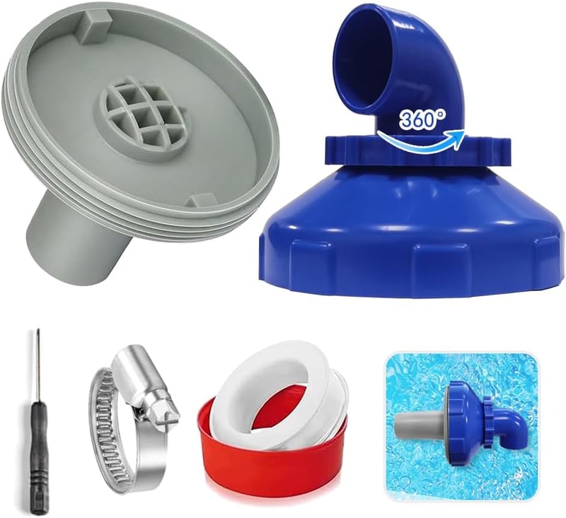 TUIBEIDAMAI 360° Forgó Medence Befúvó Nozzle Intex Bestway Kompatibilis