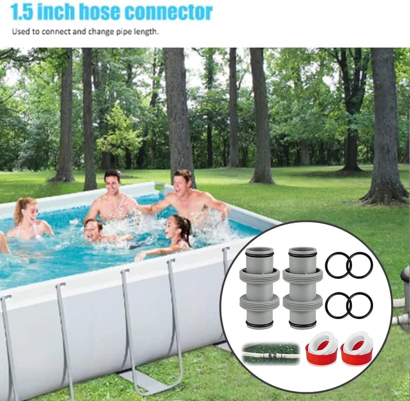 TUIBEIDAMAI 38mm Medence Tömlő Csatlakozó Adapter 2db Bestway Coleman Kompatibilis