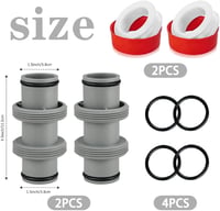 TUIBEIDAMAI 38mm Medence Tömlő Csatlakozó Adapter 2db Bestway Coleman Kompatibilis 2