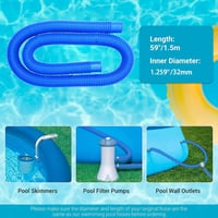 TUIBEIDAMAI Medence Tömlő 32 mm - 2 db 150 cm-es Kék Úszómedence Cső 4 Biztonsági Kapoccsal és Csatlakozóval, Szűrőszivattyúhoz

AI: Készíts 6