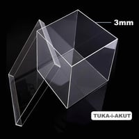 TUKA-i-AKUT TKD8254 Akrylový box s vekom 30x30x30 cm, 5-stranná kocka, priehľadná vitrína a darčeková krabička do múzea, pre zberateľov, na šperky, kozmetiku a dekorácie 6