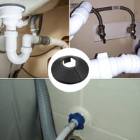 TUKNN Fűtőcsőlezáró Rozetta 12mm Fekete Műanyag Csőtakaró 6db 7