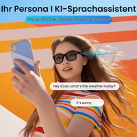 Inteligentné okuliare Tulbeys AI, 4K HD kamera, 290 mAh, nahrávanie videa, simultánny preklad, GPT identifikácia objektov, fotochromatické šošovky 4
