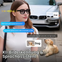 Inteligentné okuliare Tulbeys AI, 4K HD kamera, 290 mAh, nahrávanie videa, simultánny preklad, GPT identifikácia objektov, fotochromatické šošovky 3