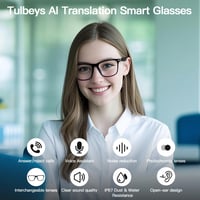 Tulbeys M01 AI okosszemüveg valós idejű hangfordítóval, 160+ nyelv, színváltó lencse - fekete 2