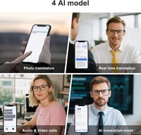 Tulbeys M01 AI okosszemüveg valós idejű hangfordítóval, 160+ nyelv, színváltó lencse - fekete 7