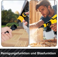 Tulipgril Akkumulátoros Festékszóró Rendszer, Makita 20V Kompatibilis, 5 Fúvókával, 1000ml/perc, 1400ml Tartállyal, Fal- és Bútorfestéshez 5