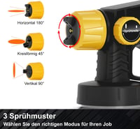 Tulipgril Akkumulátoros Festékszóró Rendszer, Makita 20V Kompatibilis, 5 Fúvókával, 1000ml/perc, 1400ml Tartállyal, Fal- és Bútorfestéshez 9