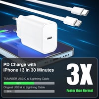 Încărcător rapid iPhone TUMABER 20W, certificat MFi - cu cablu USB-C de 2 m 3