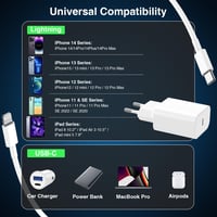 Încărcător rapid iPhone TUMABER 20W, certificat MFi - cu cablu USB-C de 2 m 6