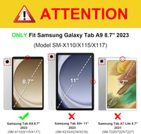 TUOLISG Samsung Galaxy Tab A9 8.7" Védőtok Állvánnyal Peach Gyémánt Minta 2