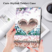 TUOLISG Samsung Galaxy Tab A9 8.7" Védőtok Állvánnyal Peach Gyémánt Minta 7