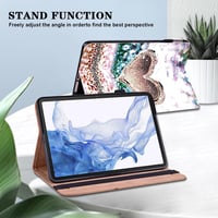 TUOLISG Samsung Galaxy Tab A9 8.7" Védőtok Állvánnyal Peach Gyémánt Minta 3