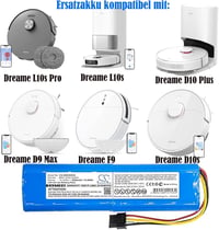 TUPower Akkumulátor Dreame D9 D10 L10 Pro Roborock S50 S75 5200mAh 3
