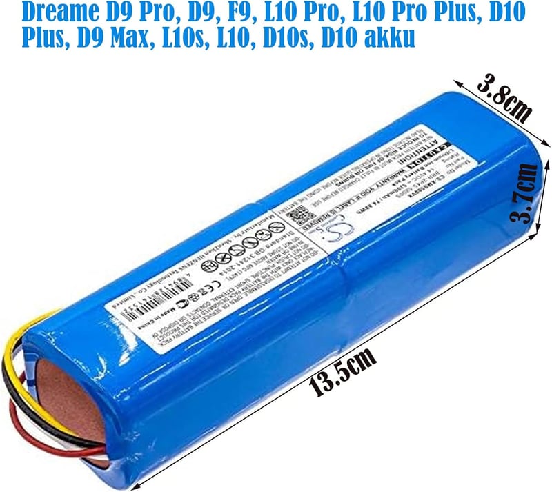 TUPower Akkumulátor Dreame D9 D10 L10 Pro Roborock S50 S75 5200mAh