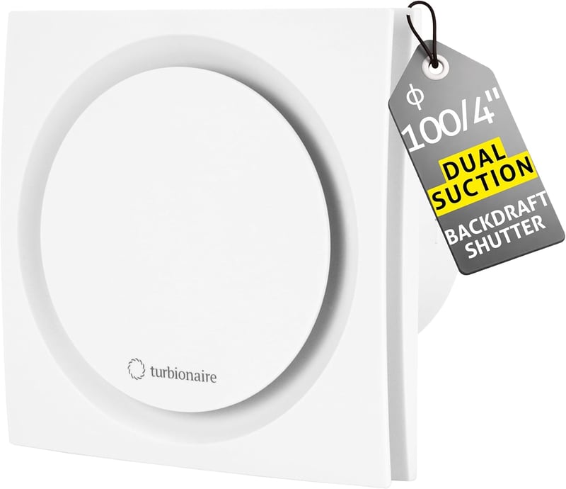 Turbionaire RING 100 SW fürdőszobai ventilátor 100mm fehér visszacsapó szeleppel