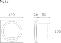 Turbionaire RING 100 SW fürdőszobai ventilátor 100mm fehér visszacsapó szeleppel 7